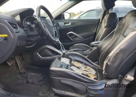 2014 Hyundai Veloster Turbo z USA, uszkodzony, nr VIN KMHTC6AE5EU198183